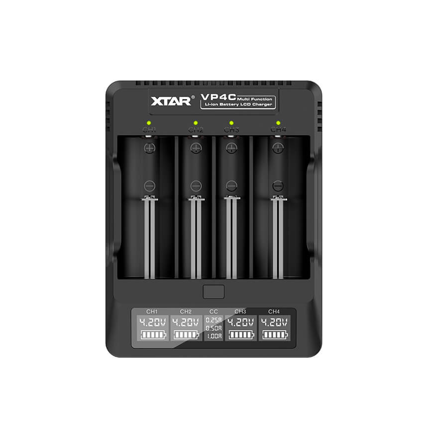 XTAR VP4C négy csatornás Li-ion USB-s akkutöltő