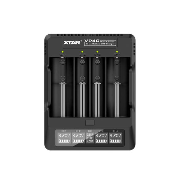 XTAR VP4C négy csatornás Li-ion USB-s akkutöltő