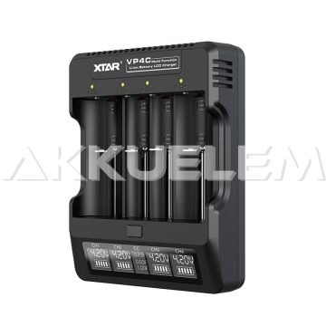XTAR VP4C négy csatornás Li-ion USB-s akkutöltő