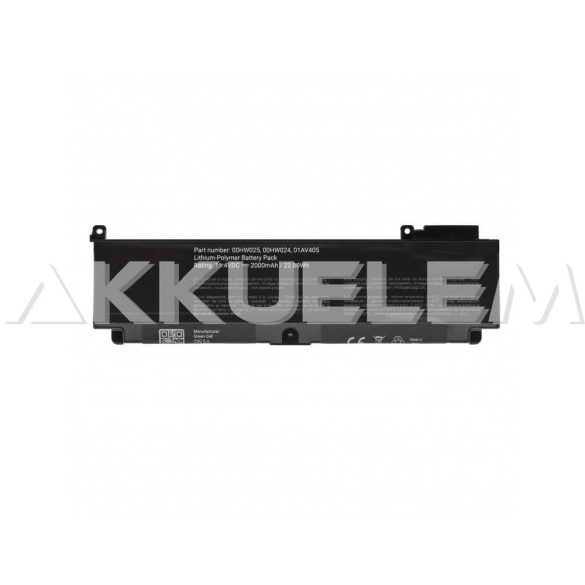 Lenovo T470s T460s 42T4702 11,4V 2150mAh utángyártott notebook akkumulátor