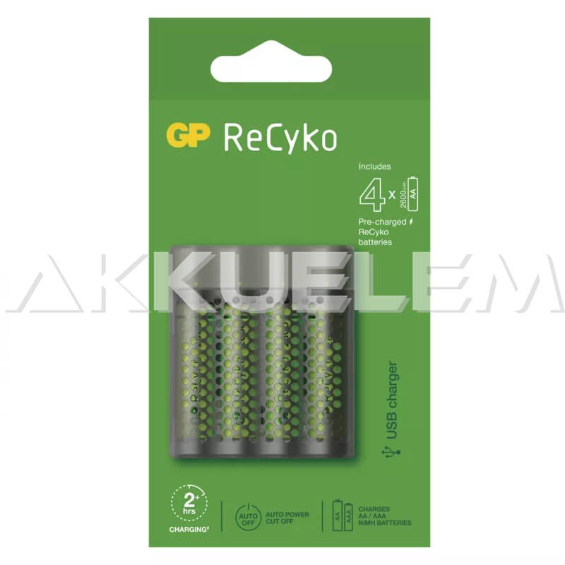 GP M451 Power Bank akkutöltő + 4db 2700mAh AA akku