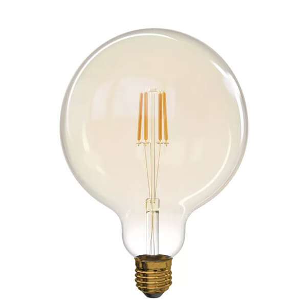   Vintage E27 G125 4W 2200K WW 34W 380lm LED filament LED-izzó