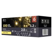   Karácsonyi fényfüzér 100LED karácsonyi 2,5 x 0,9m IP44 lánc jégcsap WW CNT