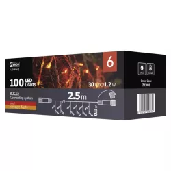   Karácsonyi fényfüzér 100LED karácsonyi 2,5 x 0,9m IP44 lánc jégcsap Vintage-Red CNT