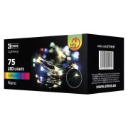 Karácsonyi fényfüzér 75LED 7,5m Nano multicolor 230V