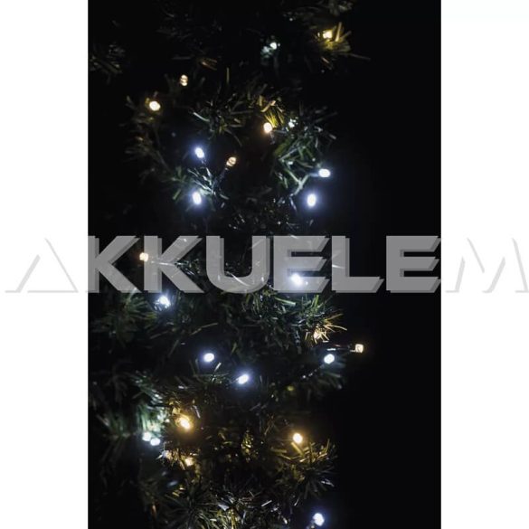 Karácsonyi fényfüzér 120LED 12m IP44 170cm-es fára CW+WW világít+pulzál