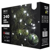   Karácsonyi fényfüzér 240LED 24m ZY0815T időzitős IP44 CW 230cm-es fára 8 mód