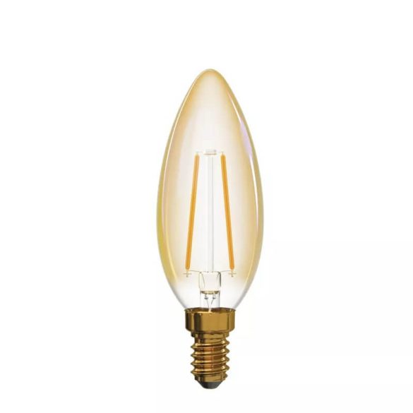 Vintage E14 170lm 2W 18W 2200K LED Filament gyertya LED-izzó