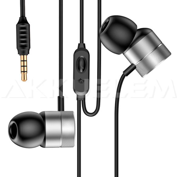 Baseus fülhallgató mikrofonnal ezüst 110dB Encok HGH04-0s