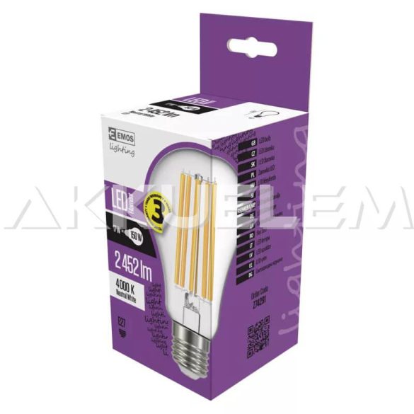 Classic E27 2452lm 17W 150W 320° 4000K LED NW A++ Filament COB LED-izzó