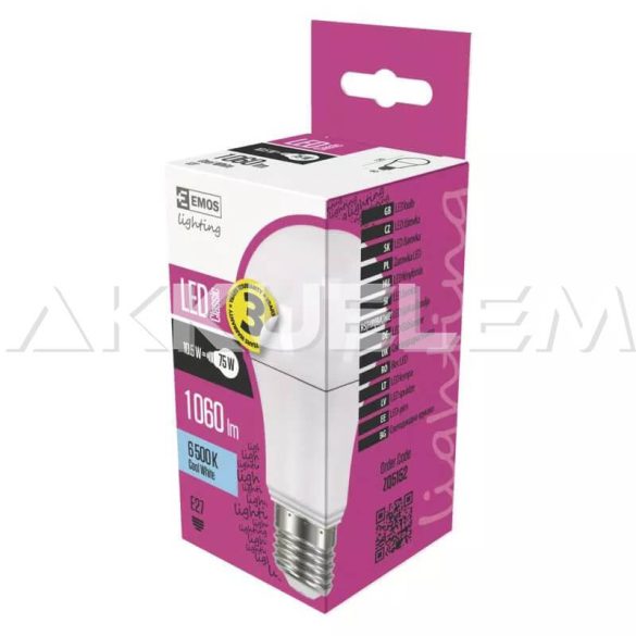 Classic E27 10,5W 1060lm 6500K A60 LED izzó