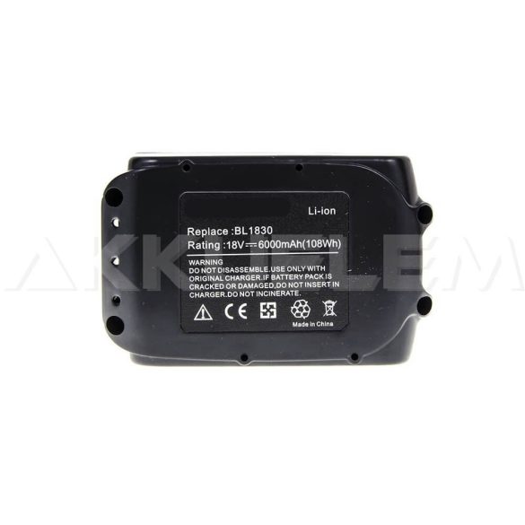 Makita BL1830 Professional 18V 6000mAh Li-ion utángyártott akku