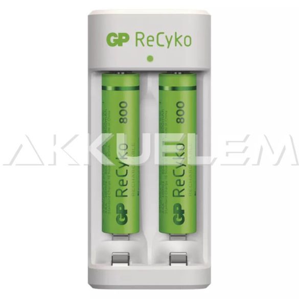 GP ReCyko E211 USB-s akkutöltő + 2db 800mAh AAA akku