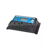 Napelem Töltésvezérlő 12V/24V 20A PWM +2xUSB SOLAR