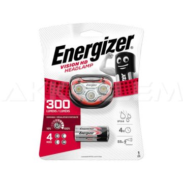 Energizer fejlámpa Vision HD piros 300lum