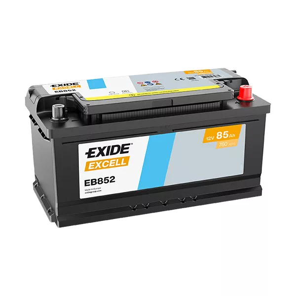 EXIDE Excell EB852 85Ah 760A autó akkumulátor JOBB+