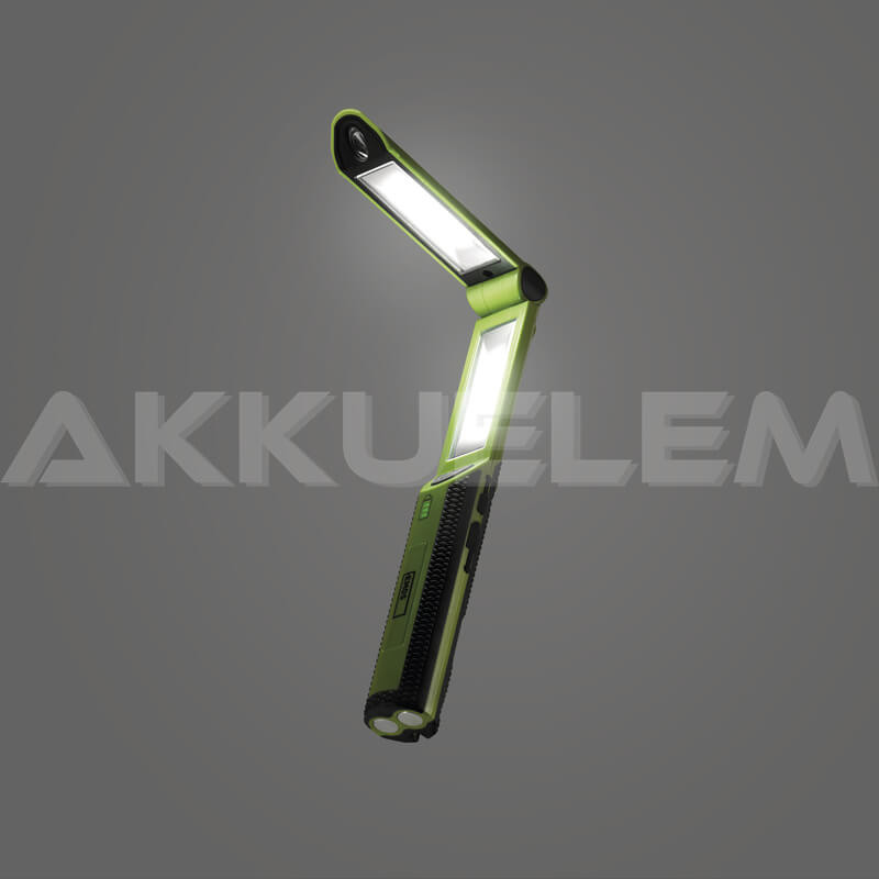 Tölthető szerelőlámpa 2x3W COB + 1W LED P4535