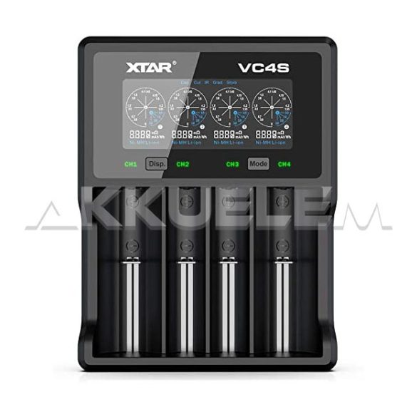 Xtar VC4S Li-Ion és Ni-MH USB-s akkutöltő-tesztelő