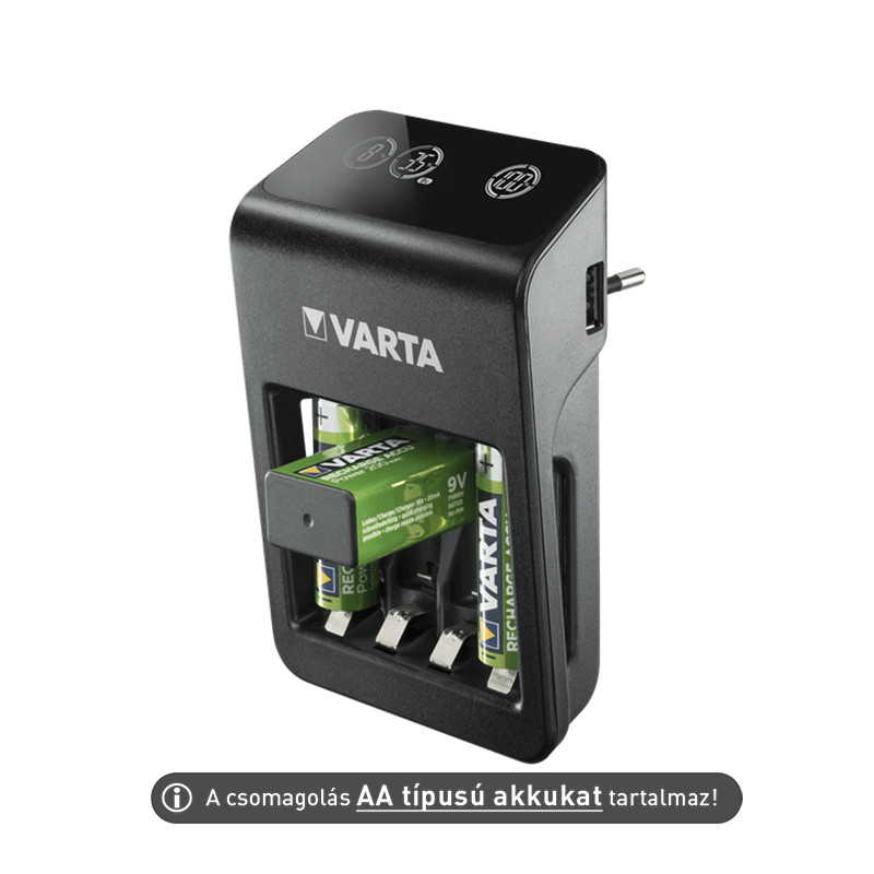 Varta 9V / AA / AAA  Ni-MH akkutöltő + 4x2100mAhAA + USB 57687