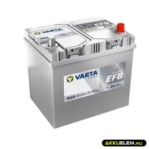   VARTA 12V EFB 65Ah 565501 start-stop autó akkumulátor Asia JOBB+ N65
