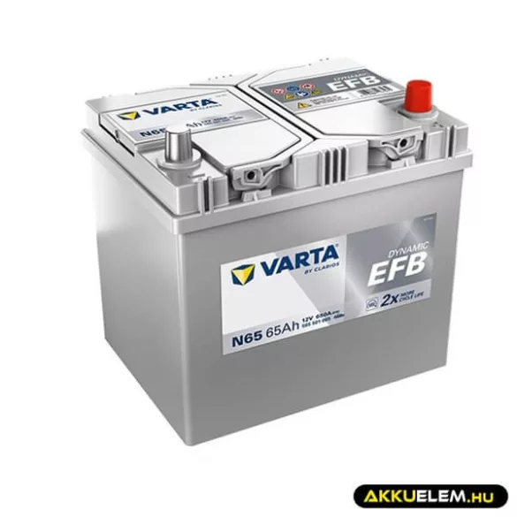 VARTA 12V EFB 65Ah 565501 start-stop autó akkumulátor Asia JOBB+ N65