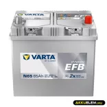 VARTA 12V EFB 65Ah 565501 start-stop autó akkumulátor Asia JOBB+ N65