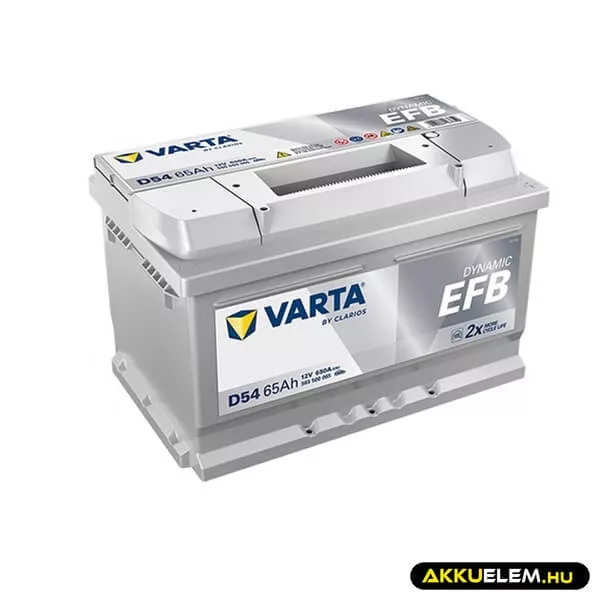   VARTA 12V EFB 65Ah 650A 565500 START-STOP D54 autó akkumulátor JOBB+ 