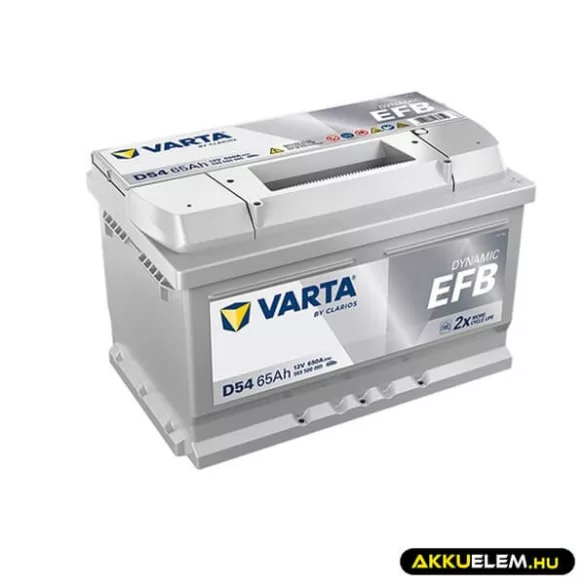 VARTA 12V EFB 65Ah 650A 565500 START-STOP D54 autó akkumulátor JOBB+ 