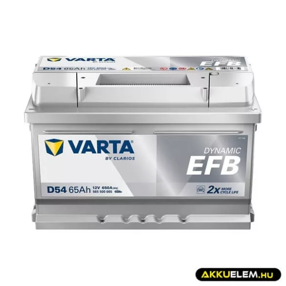 VARTA 12V EFB 65Ah 650A 565500 START-STOP D54 autó akkumulátor JOBB+ 