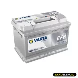 Varta 12V EFB 70Ah 570500 START-STOP N70 autó akkumulátor JOBB+