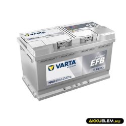   VARTA 12V EFB 80Ah 800A 580500 Start-stop autó akkumulátor N80 JOBB+