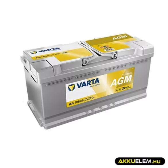 VARTA 12V AGM 105Ah 950A A4 Dynamic autó akkumulátor 605901 START-STOP