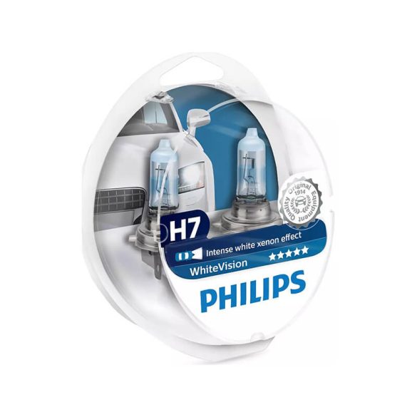 Philips WhiteVision H7 12V 6055W autó fényszóró izzó W5W (2db/bliszter)