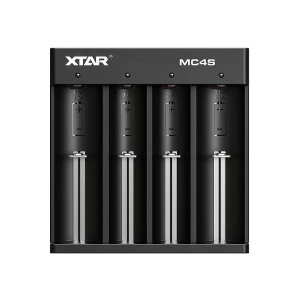 XTAR MC4S Ni-MH Li-ion akkutöltő 0.5A 1A USB-C kábellel tápegység nélkül