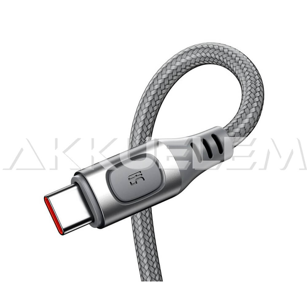 Baseus USB-A 2.0 / USB-C Type-C 1m Quick Charge 5A SZÜRKE