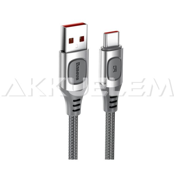 Baseus USB-A 2.0 / USB-C Type-C 1m Quick Charge 5A SZÜRKE