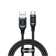 Baseus USB-A 2.0 / USB-C Type-C 1m Quick Charge 5A FEKETE