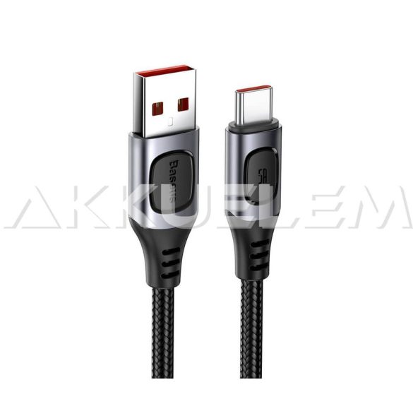 Baseus USB-A 2.0 / USB-C Type-C 1m Quick Charge 5A FEKETE