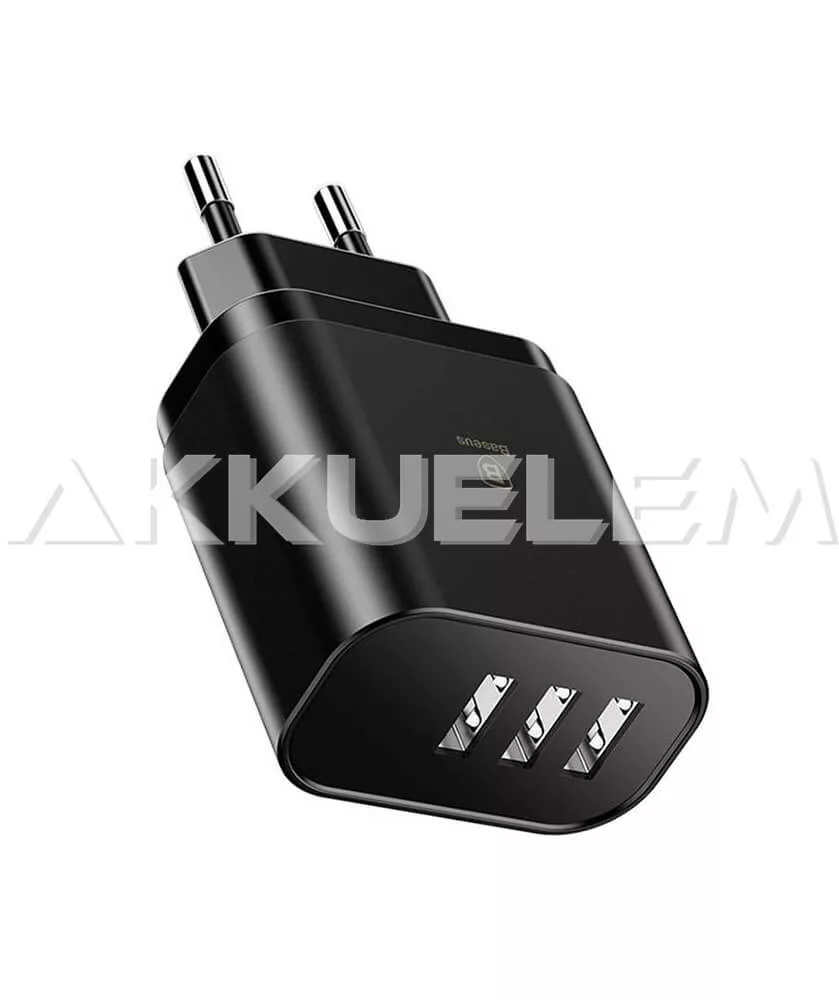 Baseus fali töltő 3xUSB max 3.4A digitális kijelzős