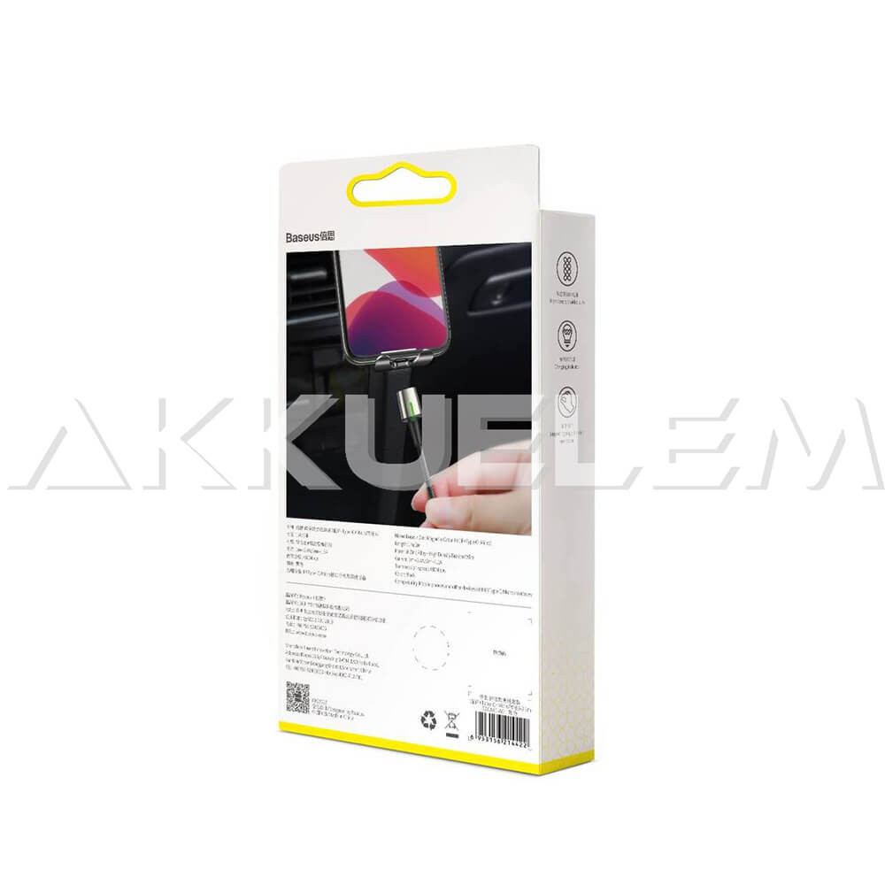 Baseus Zinc USB-C Lightning micro-USB mágneses 2m gyorstöltő kábel 2.4A 3in1