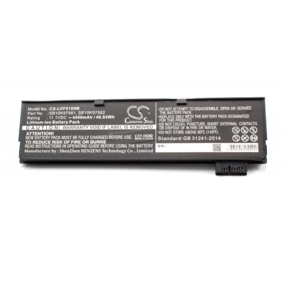 Lenovo ThinkPad T470 T570 P51s 4400mAh utángyártott akkumulátor