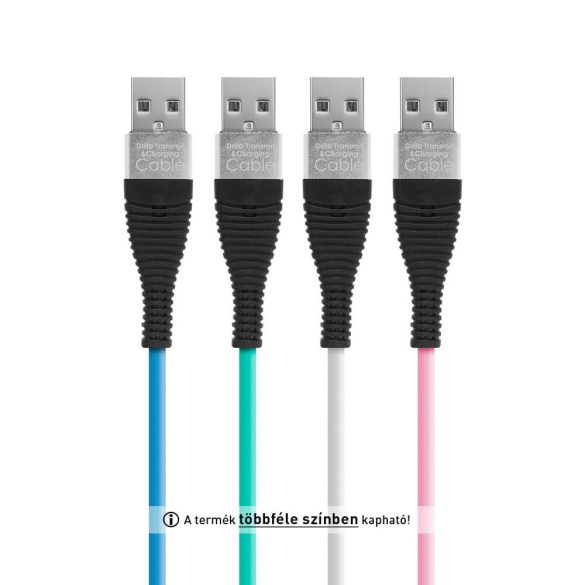 USB/USB-C adatkábel 1m színes szövetborítással