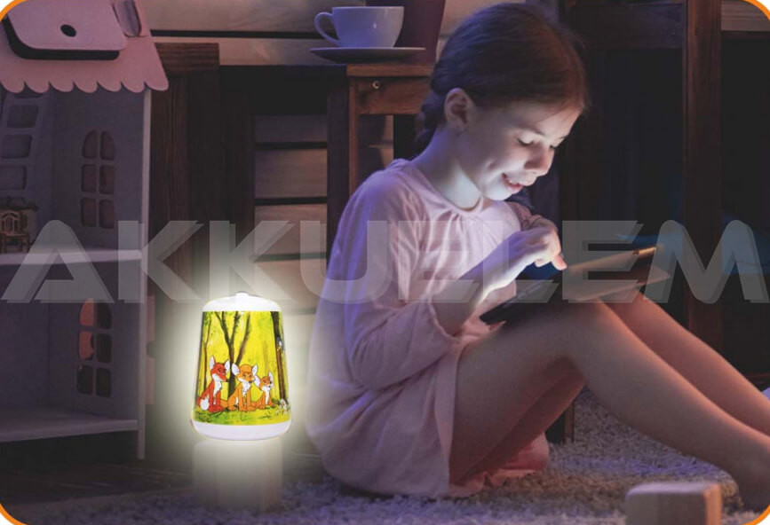 Hangulatvilágítás Vuk mintás 2in1 asztali 1+4 lencsés