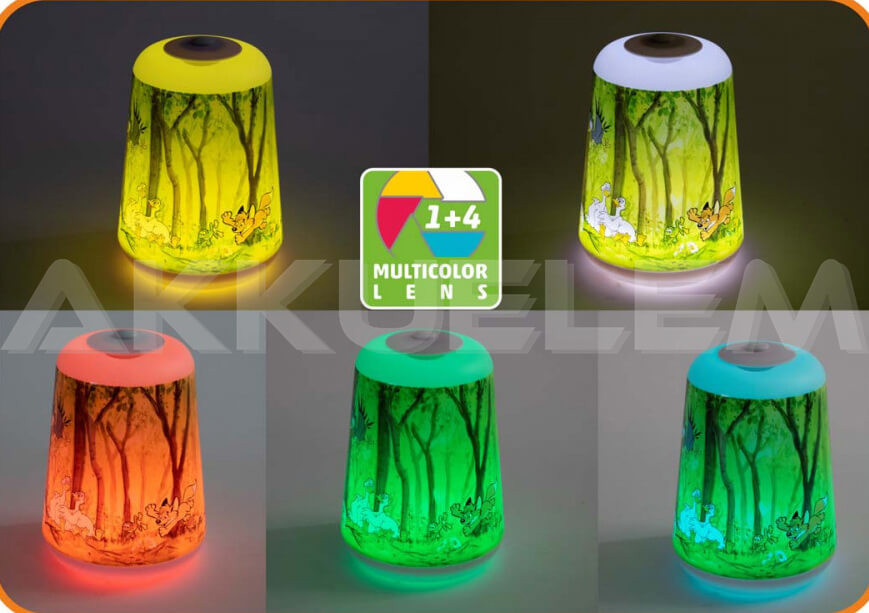 Hangulatvilágítás Vuk mintás 2in1 asztali 1+4 lencsés