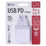 Fali adapter USB-C USB V0120 gyors PD 5-12V 1.5-3A