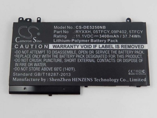   Dell Latitude 12 5000 12 E5250 3400mAh utángyártott akkumulátor - RYXXH