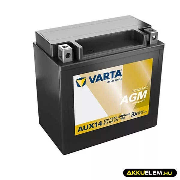 Varta 12V 13Ah 200A YTX14 AUX14 motorkerékpár akkumulátor 513106 GyZ