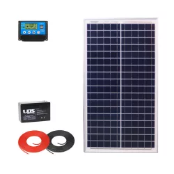   AKKUELEM MINI Napelem csomag | 10A PWM | 30W Solar | 7Ah UPSPower akku