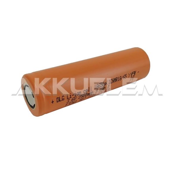 Ipari 18650P-2500 3,7V 2500mAh 10A li-ion akkumulátor (narancs)