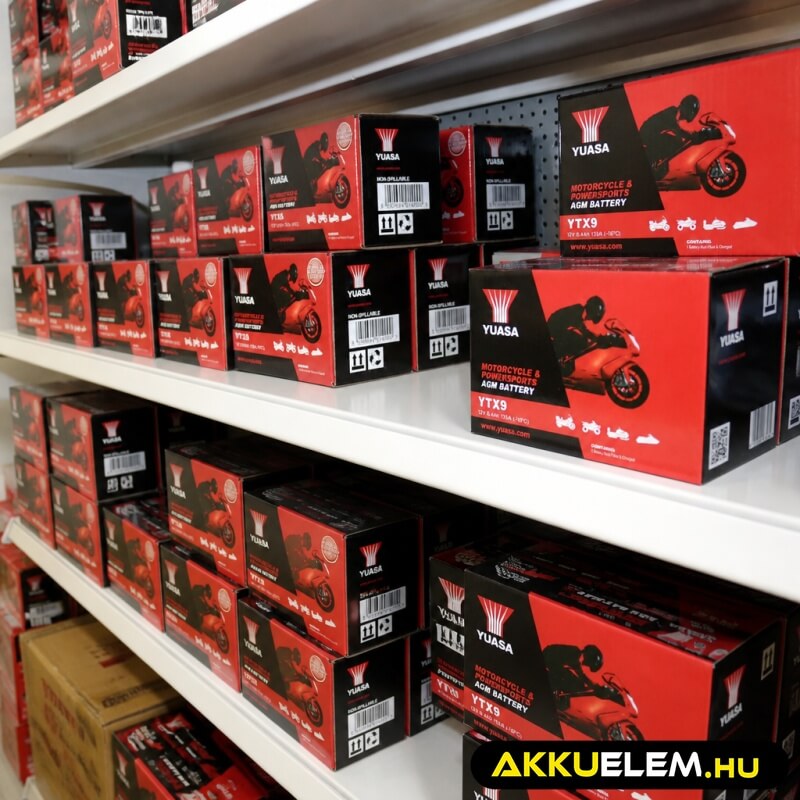 Yuasa motorkerékpár akkumulátorok Bp. Váci úti üzletünkben